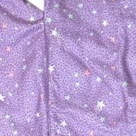 Arie by Ariella Mauve Fleece Lounge Pants Sz L Colorful Star Print Cozy Pajama - Picture 2 of 6